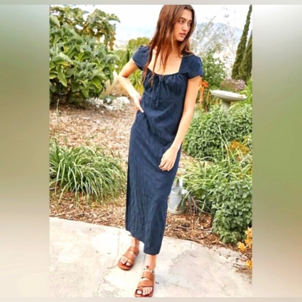 NWOT Free People Natalya Black Maxi Dress XS